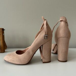 ASOS Tan Heels with Suede Finish